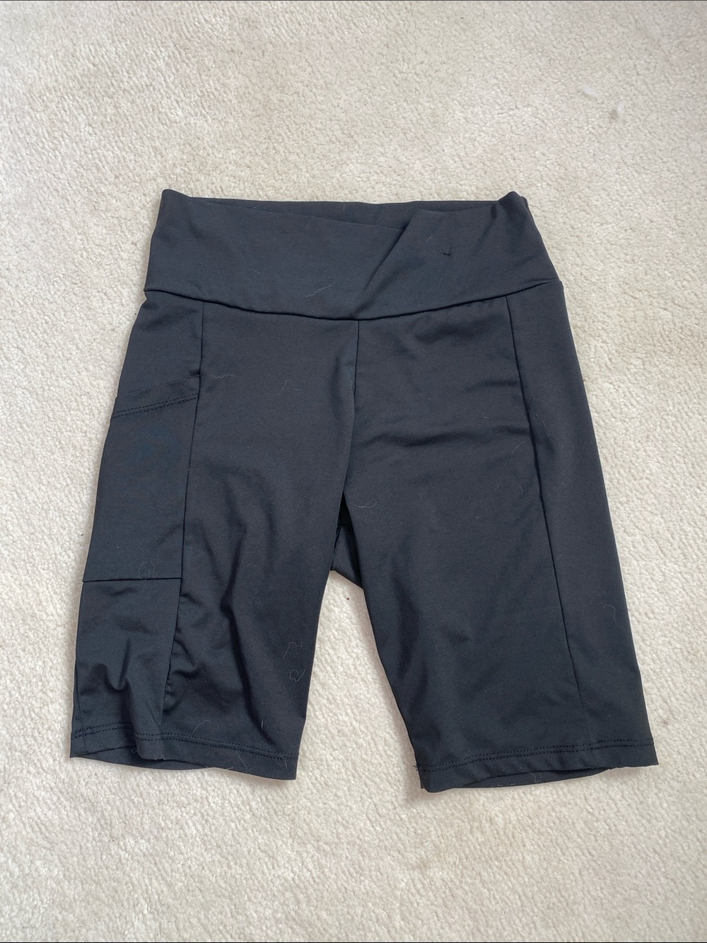 Black High-Waist Bike Shorts